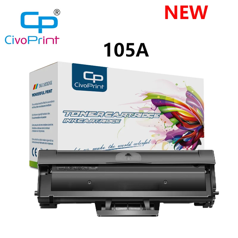 Тонер-картридж civoprint HP 105A W1105A w 1105a с чипами совместимый лазерным принтером MFP 135a 135w