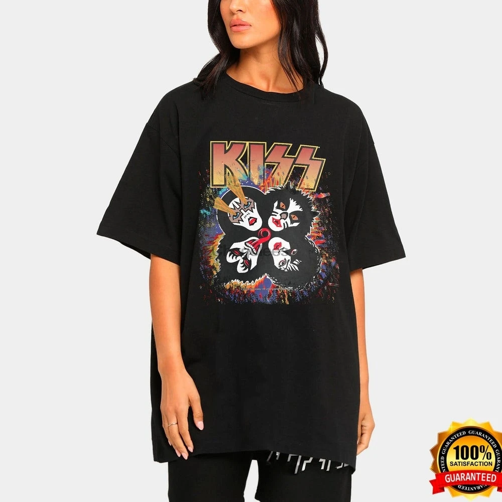 Винтажная рубашка Kiss Band футболка в стиле рок-н-ролл музыкальная BG295 |