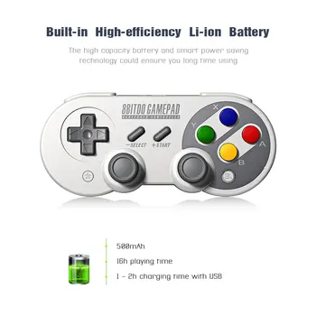 

8BitDo SF30 Pro Wireless Bluetooth Gamepad Controller with Joystick for Windows Android macOS Nintendo Switch Steam