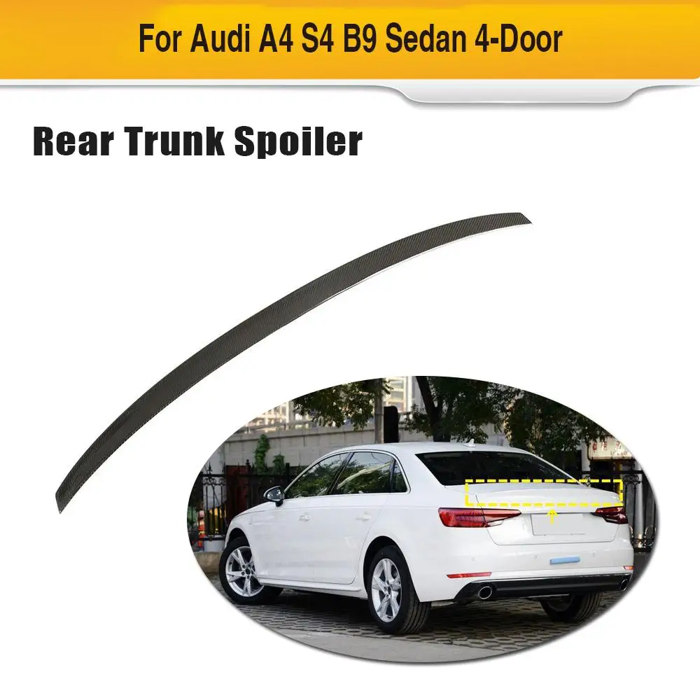 S4 B9 автомобильный спойлер заднего багажника, крыла для Audi A4 Sline S4 B9 углеродное волокно задний спойлер крыло багажника