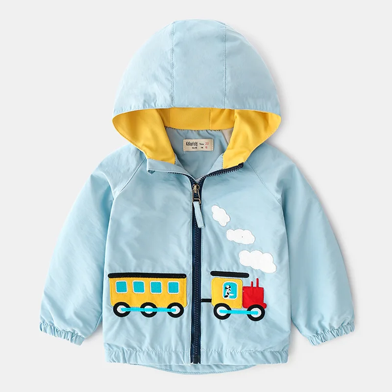 2019 Новая Осенняя детская одежда для ребенка мальчика, модная рубашка на молнии с машинным принтом, Детская куртка с капюшоном, верхняя