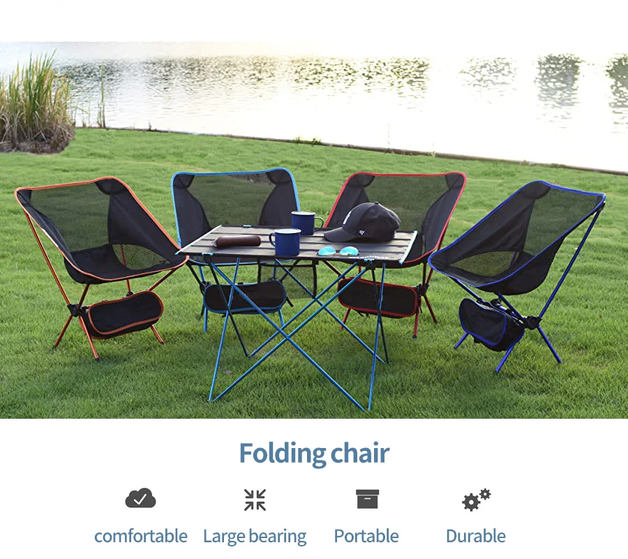 Mini Chaise Pliante Ultra-légère - Vert - Pour Camping, Pêche, Chasse