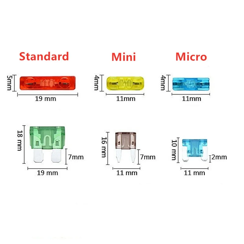 12V Fuse Holder Add-a-circuit TAP Adapter Micro Mini Standard ATM APM Blade Auto Fuse 10A Blade Car Waterproof Power Socket