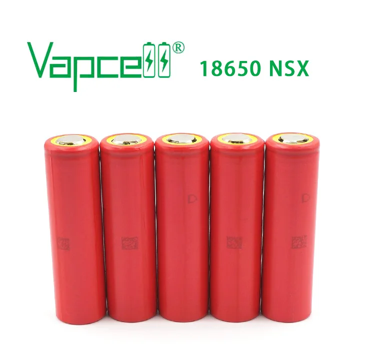 Vapcell 18650 2600 мАч 20A аккумуляторная батарея(UR18650nsx) плоский верх и верхняя кнопка батареи
