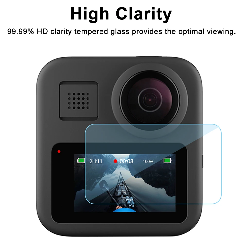 9H Tempered Glass Screen Protector for GoPro - Set of 2