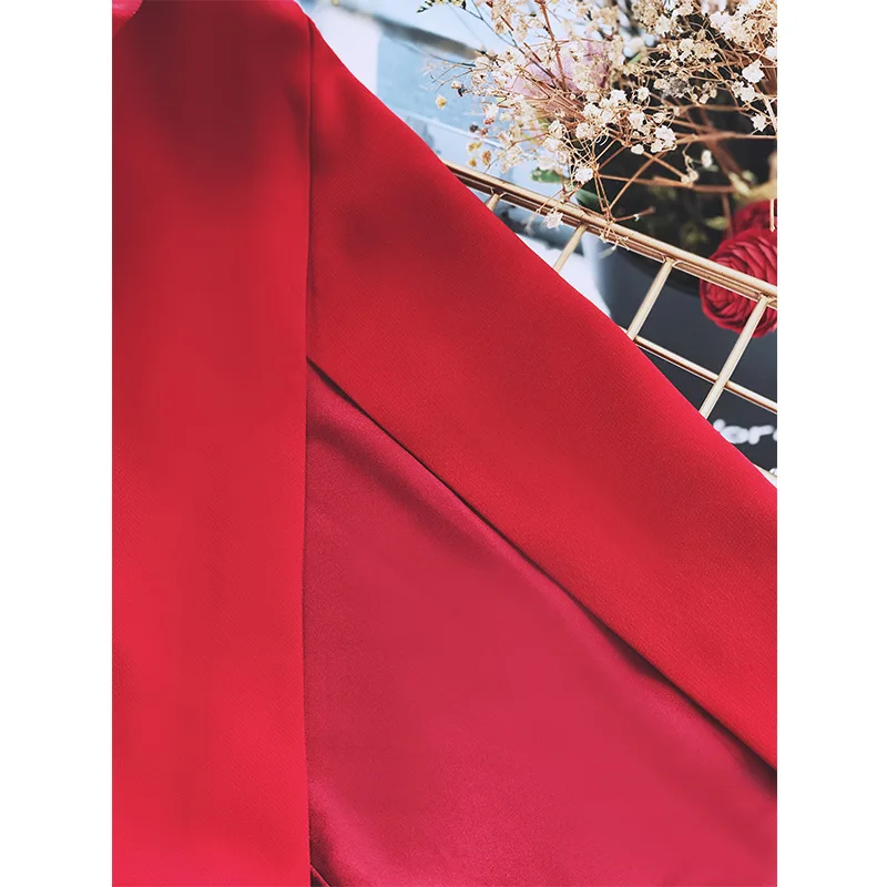 Красные коктейльные платья до колена торжественное женственные вечерние платья обтягивающее платье с открытой спиной с боковыми платья