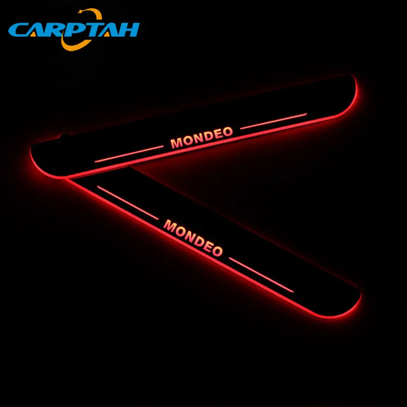 CARPTAH отделка педали автомобиля наружные части светодиодный порог Накладка тропинка динамический стример светильник для Ford Mondeo 2013