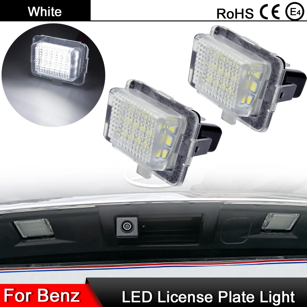 

1 Pair For Benz C-Class W204 S204 E-Class W212 S212 C207 CL-Class C216 S-Class W221 LED License Plate Light Number Plate Lamp