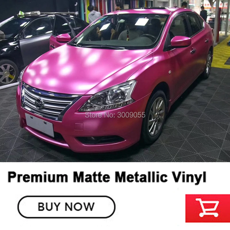 

New arrival matte metallic series car vinyl wrapping film rose red vinyl wraps With Air Bubble Free best Raw material