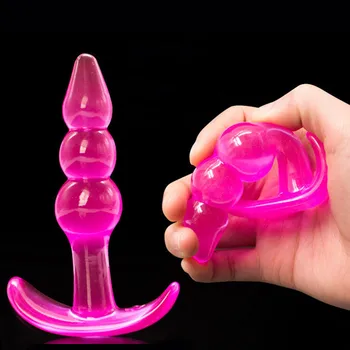 Soft Anal Dildo Butt Plug Prostate Massager Adult Gay Phalluses Anal Plug Beads G-spot Erotic Sex Toys For Men Women Products 5