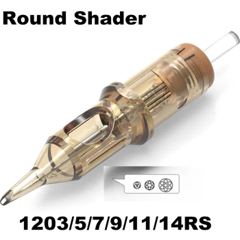 

Tattoo Needles Revolution Cartridge Round Shader #12 (0.35mm needle) RC1203RS RC1205RSRC1207RS RC1209RS RC1214RS 20 pcs