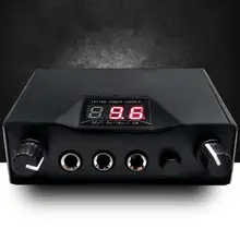 Черный Профессиональный двойной татуировочный станок источник питания татуировочная машина стабилизатор интеллектуальный цифровой ЖК-дисплей для татуировки