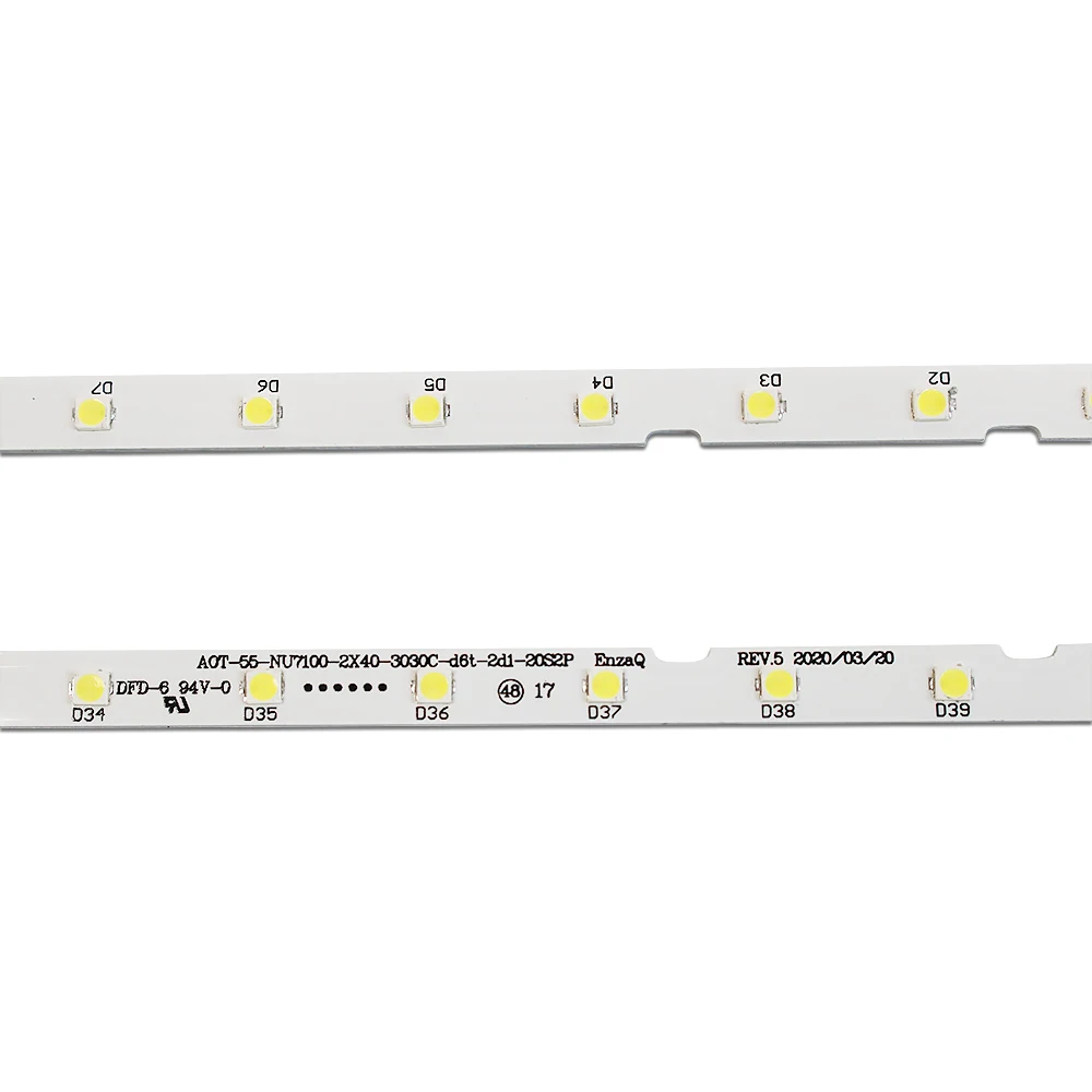 30pcs/lot LED Backlight strip for Samusng 55NU7100 UE55NU7300 UE55NU7100 UE55NU7105 AOT_55_NU7300_NU7100 BN96-45913A BN61-15485A