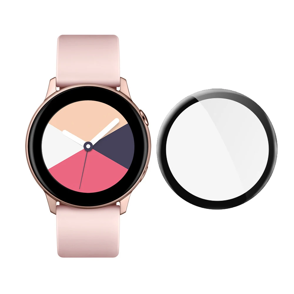 CAMDEMS 5 шт Полный Клей закаленное стекло часы экран защитный для samsung Galaxy watch active 2 40 мм 44 мм полное покрытие