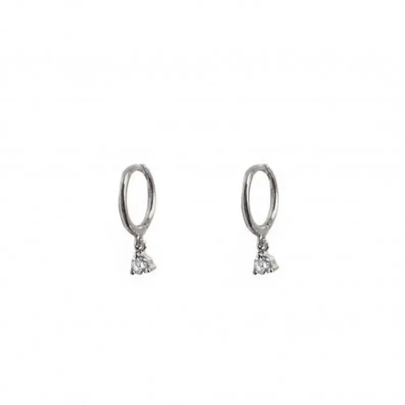 925 Sterling Silver Earrings For Women Party Cartilage Ear Bone Piercing Earrings Punk Girl Gift Gold Flower Zircon aretes R5 - Окраска металла: Shape 8