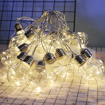 

Globe Bulb String Lights With 10/20 Clear Ball Vintage Bulbs Indoor/Outdoor Hanging Umbrella Patio String Lighting Christmas
