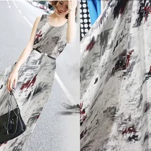 Прямая с фабрики, летняя Европейская и американская Женская ткань, композитный шелк, рисунок в горошек, высококачественное полиэфирное платье