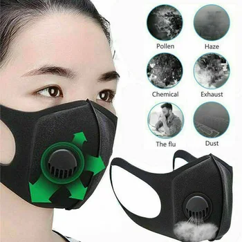 

Washable Reusable Air Purifying Face Cover W/ Breathing Valve Dust-proof New And High Quality