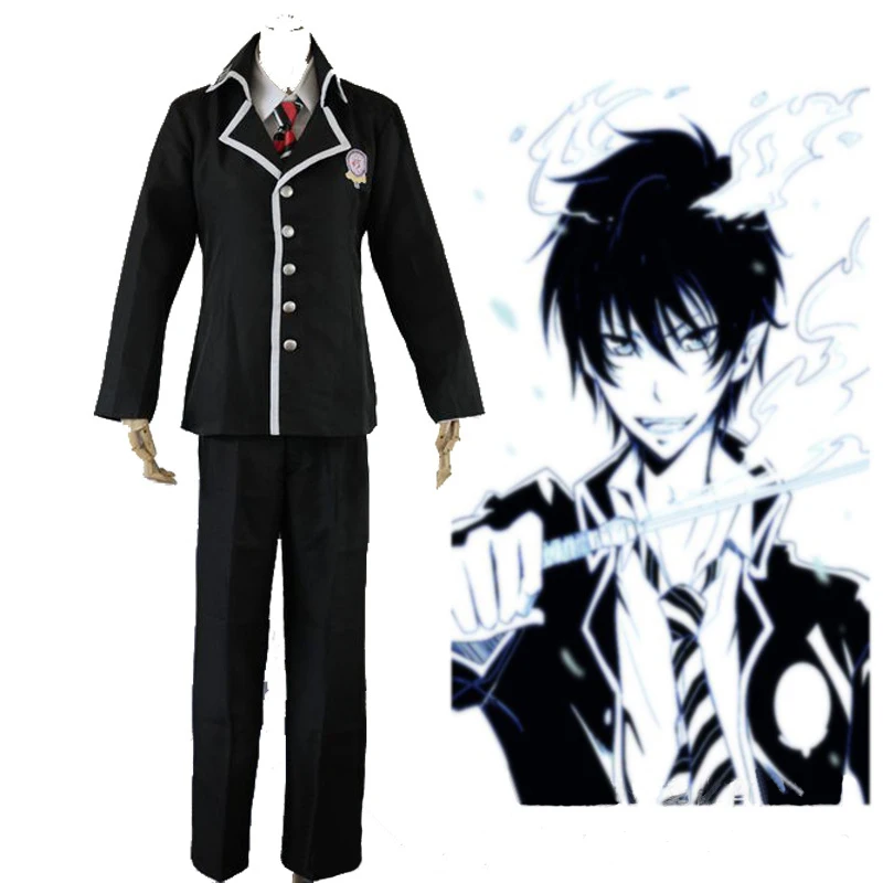 Аниме Ao no Exorcist Blue Okumura Rin Юкио Окумура Косплей Костюм JP школьная форма костюм