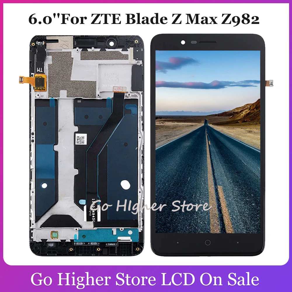 ЖК-дисплей 6 0 ''для ZTE Blade Z Max Z982 дигитайзер сенсорная панель датчик в сборе