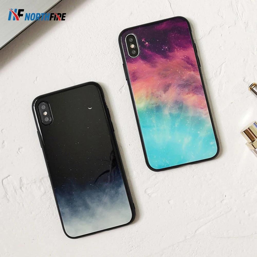 Роскошный чехол из закаленного стекла для Huawei P Smart 2019 Mate 20 P20 Pro P30 звездное небо Honor