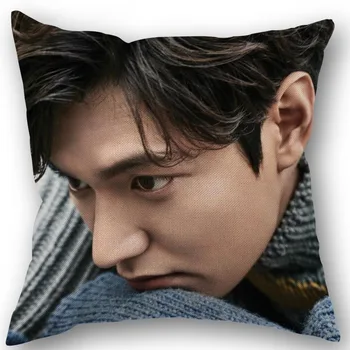 

Custom Lee Min Ho Pillowcase Linen Cotton Fabric Pillowcases Wedding Pillow Cover Home Decorative size 45x45cm one side