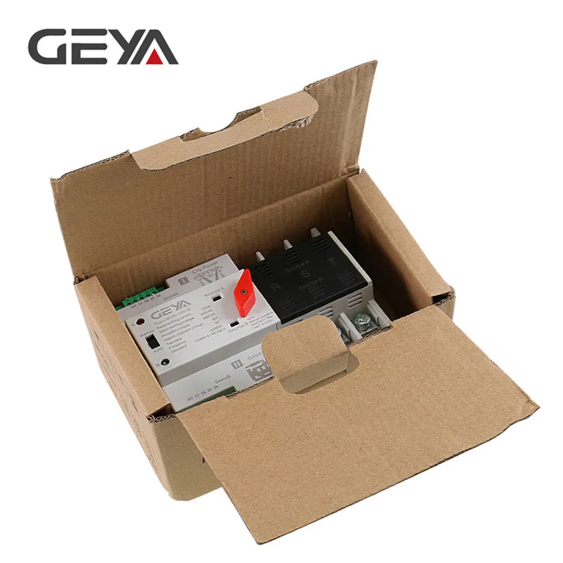 GEYA Din Rail 220V 3P 100A ATSE двойной Мощность автоматического включения резерва 50/60Hz ПК Класс автоматический или ручной выбор