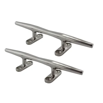 

2PCS Stainless Steel 316 Dock Mooring Cleat 4 inch To 12 inch Marine Hardware Boat Dock Cleats For Sale