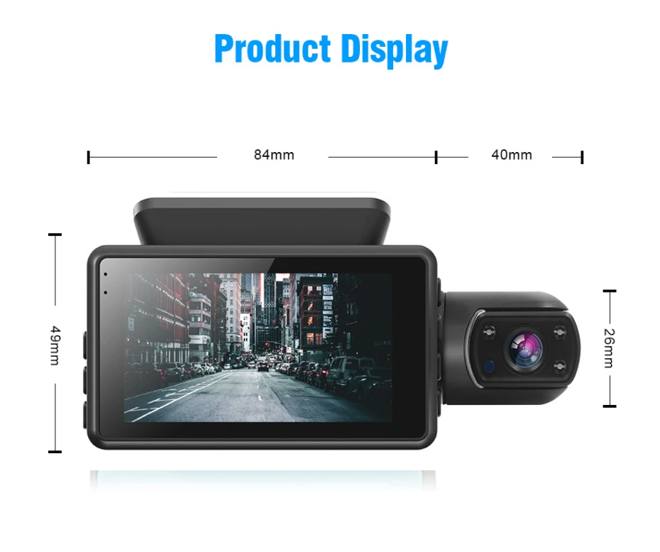 Non Brand FHD 1080P Night Vision Car DVR Camera Dash Cam Dual Record Hidden Video Recorder Dash Camera Parking Monitoring DashCam