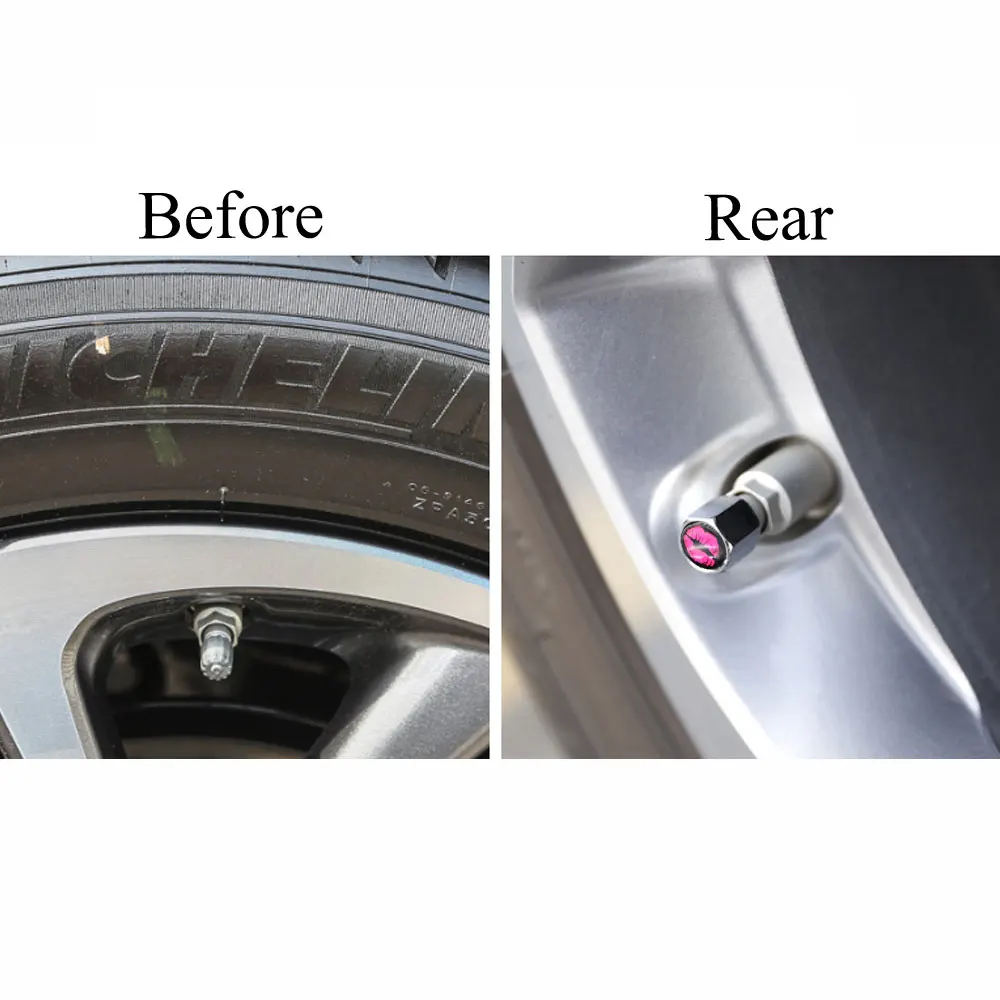 DSYCAR 4 개/대 패션 유니버설 자동차 스타일링 아연 합금 자동차 타이어 밸브 모자 바퀴 타이어 타이어 줄기 공기 캡 기밀 커버 새로운