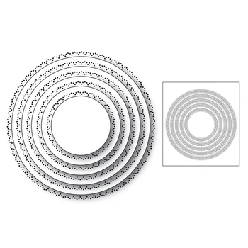 

2020 Spot Circle Nesting Frame Background New Metal Cutting Dies For DIY Scrapbooking Album Decorative Embossing Craft Dies Cut