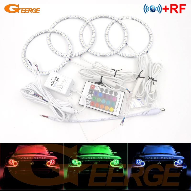 

RF remote Bluetooth APP Multi-Color RGB led angel eyes kit For Land Rover Range Rover L322 2006 2007 2008 2009 XENON HEADLIGHT
