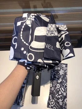 

Sunny umbrella Anti-UV Boutique gift umbrella black White Pattern Party gifts