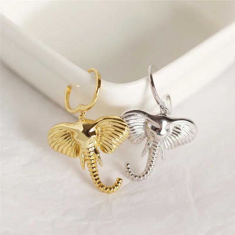 

Personality Earrings Women Earrings 925 Sterling Silver Fashion Charm Mini Elephant Wild Earrings Wedding Gift For Girlfriend