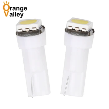 

500pcs Big Promotion Super Bright T5 74 1 SMD 5050 LED light Car Auto Light Source Interior Dashboard Bulb Lamps DC12V