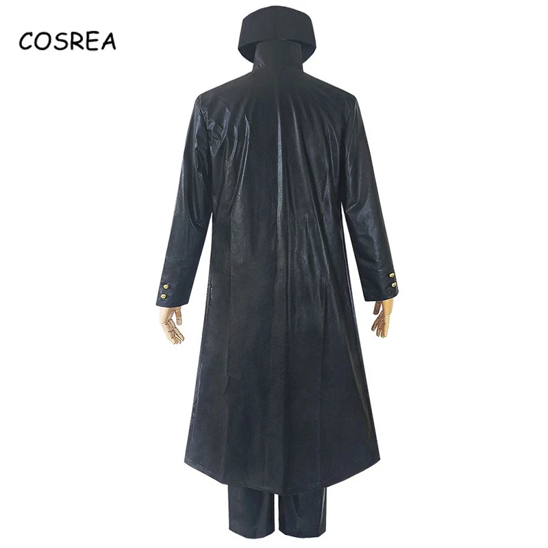 Женский и мужской костюм Джоджо для косплея черный с шапкой Хэллоуина|Костюмы