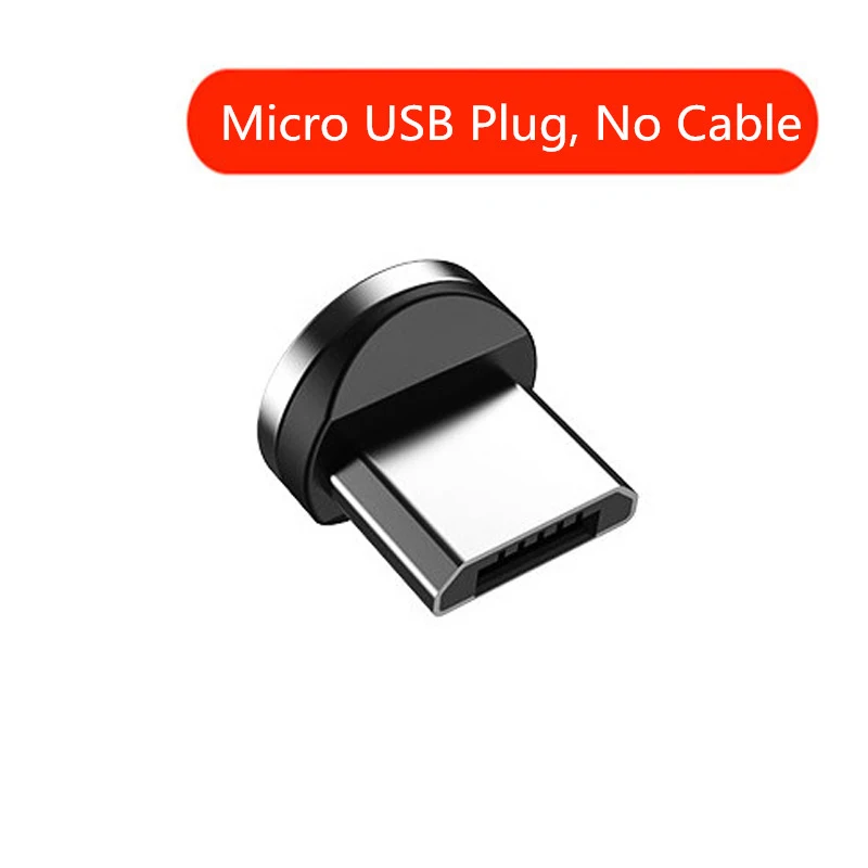 Магнитный зарядный кабель типа L, Micro usb type C, 8-контактный кабель для USB шнура для мобильного телефона, магнитное зарядное устройство на 90 градусов для iPhone X 8 7 - Цвет: Android Plug NoCable