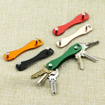 

200pcs Aluminum Hard Oxide Car Key Holder Clip Keys Organizer Folder Fashion Keychain Outdoor Key Storage Collector