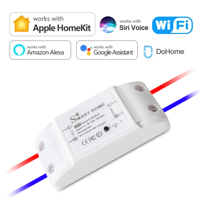 Умный выключатель с поддержкой Wi-Fi и таймером 10 А | Безопасность защита
