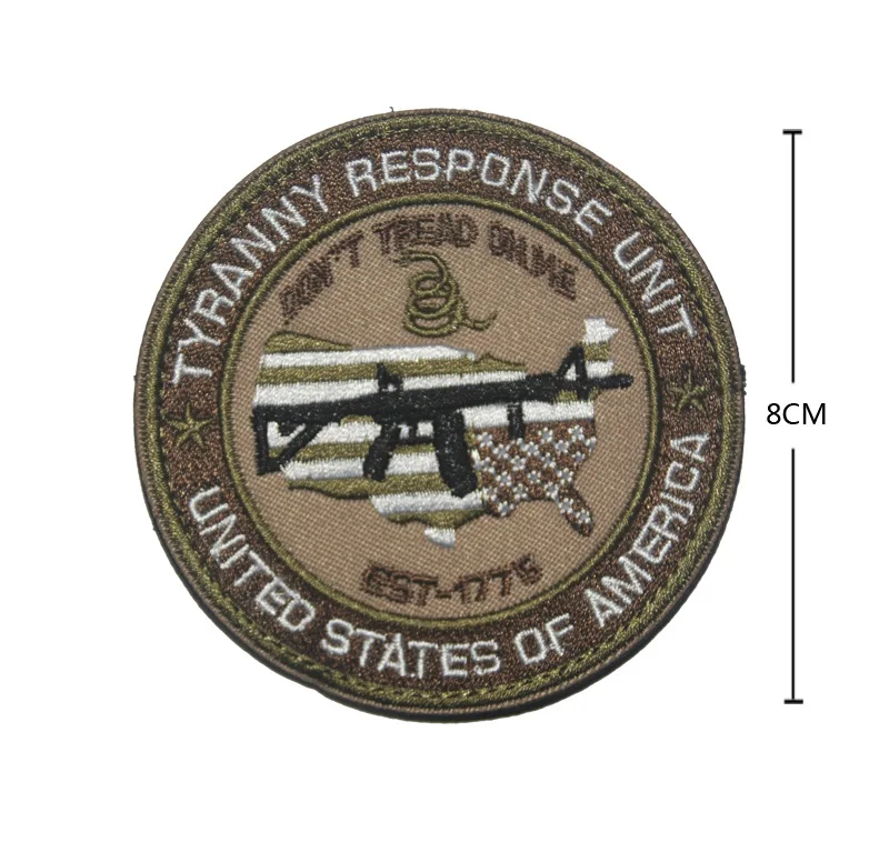 Американский по рождению Патриот по выбору тирания ответный блок боевой патч Мультикам интеллект черный ops операции значок патчи - Цвет: Tyranny Response