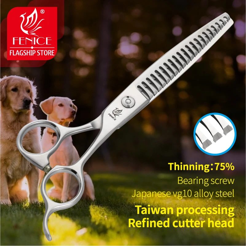 Fenice 7.0 inch Pet Grooming Dog Thinning Scissors VG10 Stainless Steel