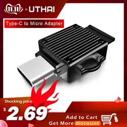 UTHAI C07 mini type C usb3.1 Micro SD TF кардридер для Macbook или смартфона с интерфейсом type c