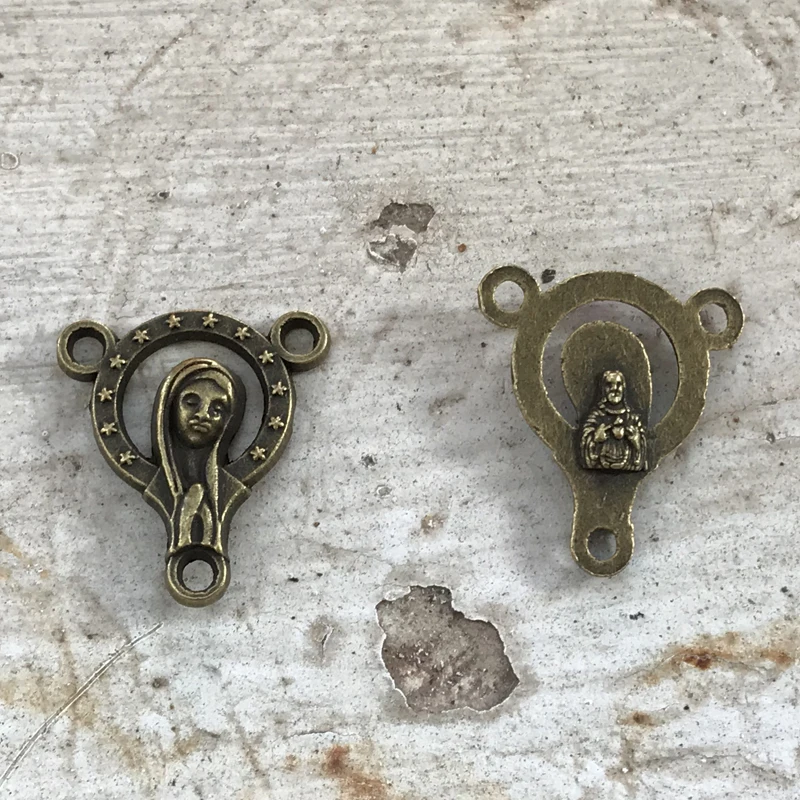 Lotof100Antique Бронзовый католический религиозный подарок женский центр Мать Мария