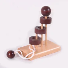 Классические деревянные развивающие игрушки для взрослых, развивающая игрушка с петлей, набор из веревки, трапециевидная веревка
