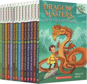 

16 Books/Set Dragon Masters Children Books Kids English Reading interesting Story Book Chapter Book Novels read train 5-10 years