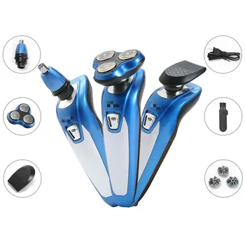

3 In1 3D Men Electric Shaver Razor Rechargeable 3 Blades Portable Beard Trimmer Cutting Machine For Sideburns Dropshipping