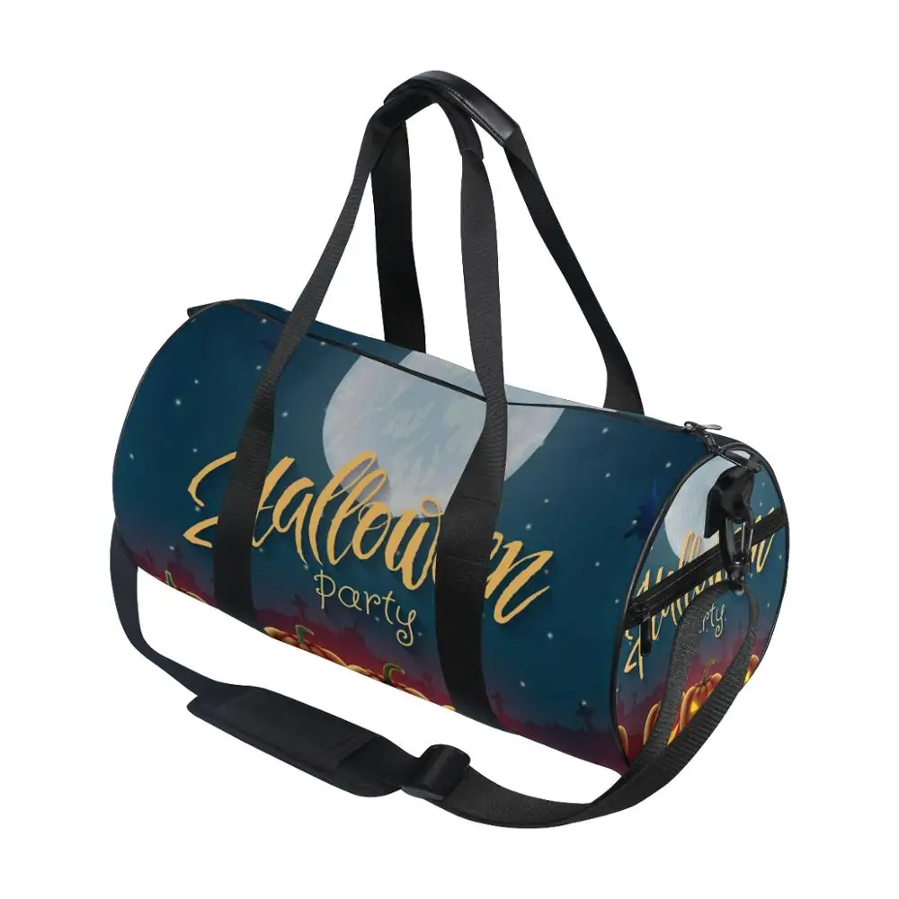 

ALAZA women Travel duffle bag Fitness bag Halloween weekend Canvas girl Sport Outdoor Large Pocket Casual Tote Hand Shoulder Bag