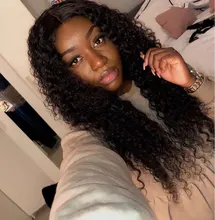 Mechones de pelo humano Remy con Perla Negra y ondas profundas, mechones de 30 pulgadas con cierre, 3 mechones