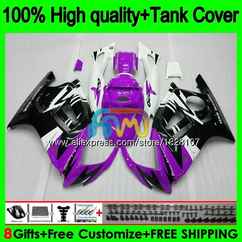 Майка комплект для HONDA CBR600FS CBR600F2 фиолетовый черный 1991 1992 93 94 1BS. 308 CBR600 F2 CBR 600 FS 600F2 91 92 1993 1994 обтекатель
