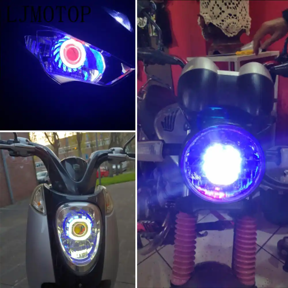 ホンダフォルツァ300 Cb 400sf R650r 650r 125r Rc51オートバイヘッドライトledプロジェクターレンズシングルハロー天使の悪魔の目スポットライト Aliexpress